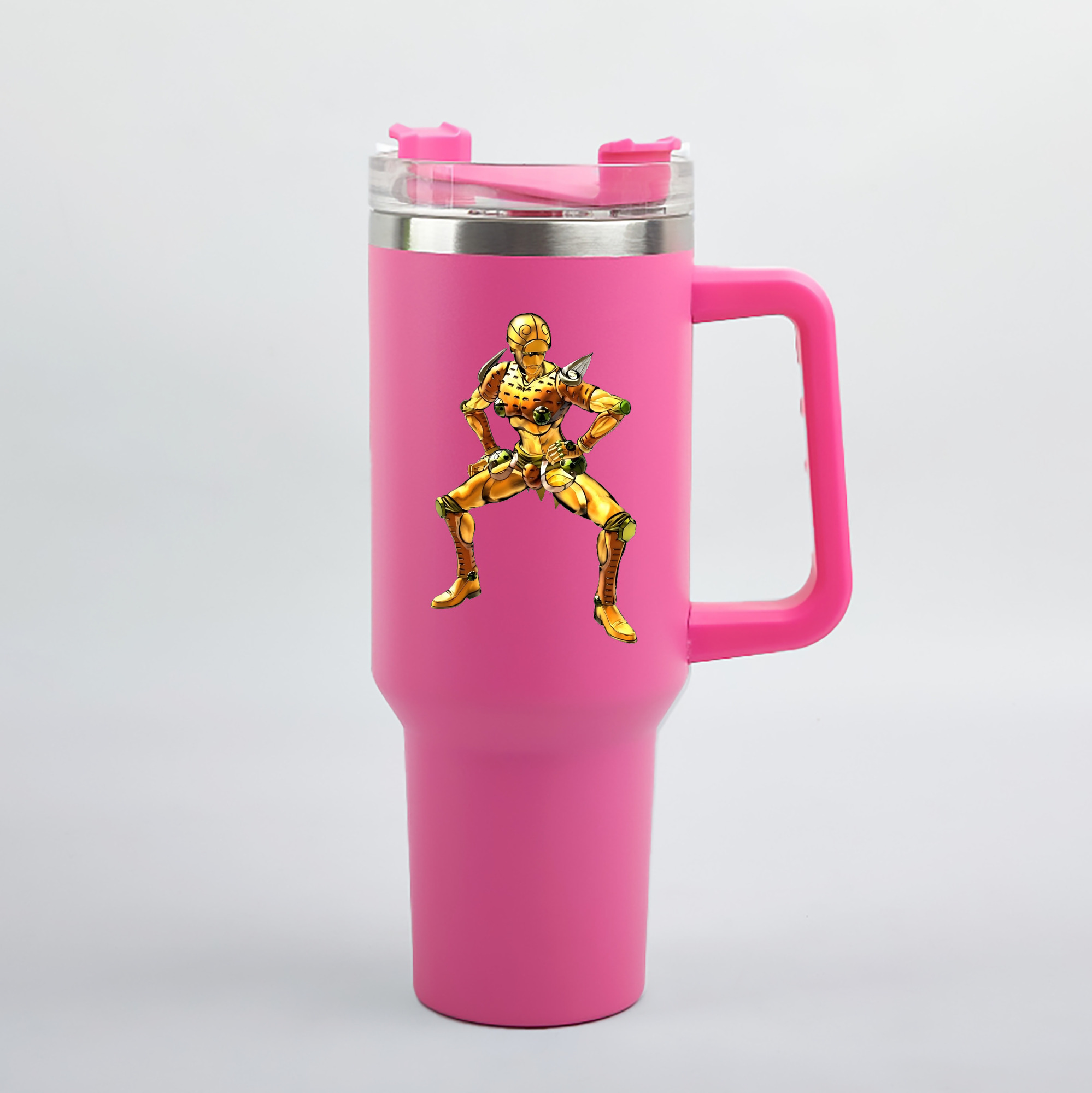 （画像用） ジョジョの奇妙な冒険 ジョルノ?ジョバァーナ JoJo's Bizarre Adventure Giorno Giovanna 1200mL車用タンブラー（カラープリント）